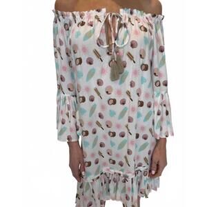 NEW SKEMO sunset shore tulum dress in multi